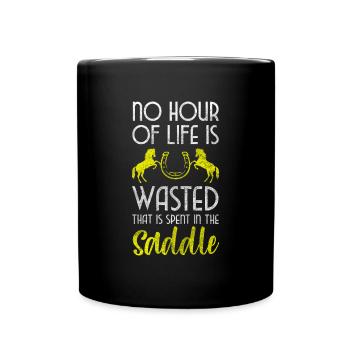 Chevaux Equestre - Mug uni - noir - Devant