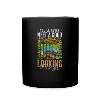 Tronçonneuse de protection de l’environnement forestier Forester - Mug uni - noir - Devant