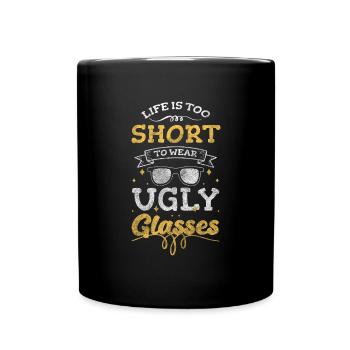 Glasses Accessory Lifestyle Student - Full Colour Mug - black - Front