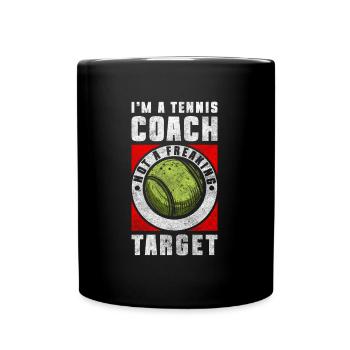 Tennisball Workout Platz - Tasse einfarbig - Schwarz - Vorne