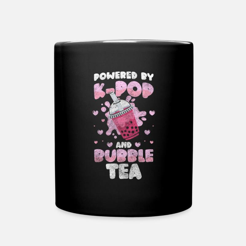 Boba Tea Trend Lecker Trinkhalm - Tasse einfarbig - Schwarz