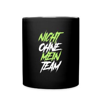 nicht ohne mein team - Tasse einfarbig - Schwarz - Vorne