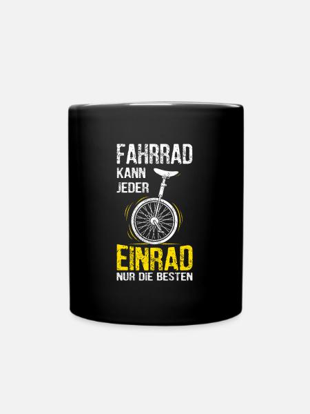 Radsport Einrad Fahren Einradfahrer Geschenke - Tasse einfarbig - Schwarz