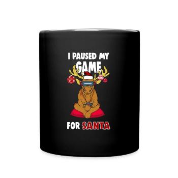 Santa Gaming Elk - Tasse einfarbig - Schwarz - Vorne