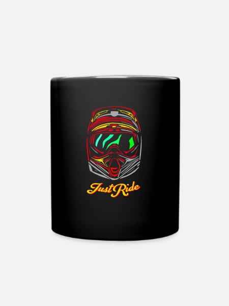 Motorradhelm - Tasse einfarbig - Schwarz