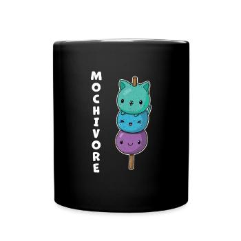 Asiatische Küche Mochi Reis Eis Dessert - Tasse einfarbig - Schwarz - Vorne