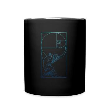 Fibonacci Geomterie Spirale Mathe Lehrer Kunst - Tasse einfarbig - Schwarz - Vorne