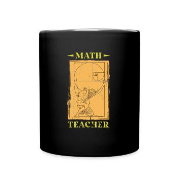Goldener Schnitt Spirale Fibonacci Kunst mathe - Tasse einfarbig - Schwarz - Vorne