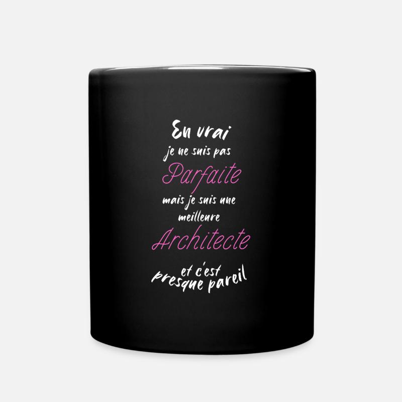 Ich bin der beste Architekt - Tasse einfarbig - Schwarz