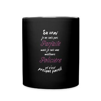 I'm the best Policewoman - Full Colour Mug - black - Front
