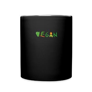 Cadeau végétalien végétal - Mug uni - noir - Devant