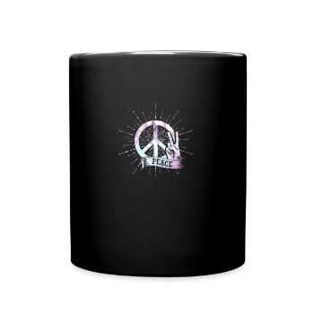 peace - Tasse einfarbig - Schwarz - Vorne