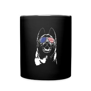 American AKITA Amérique Lunettes de soleil - Mug uni - noir - Devant