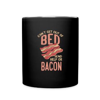 Funny Bacon Lover Breakfest Meat Saying - Tasse einfarbig - Schwarz - Vorne