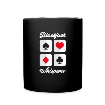 Blackjack Whisperer Funny Casino Gambling Card - Full Colour Mug - black - Front
