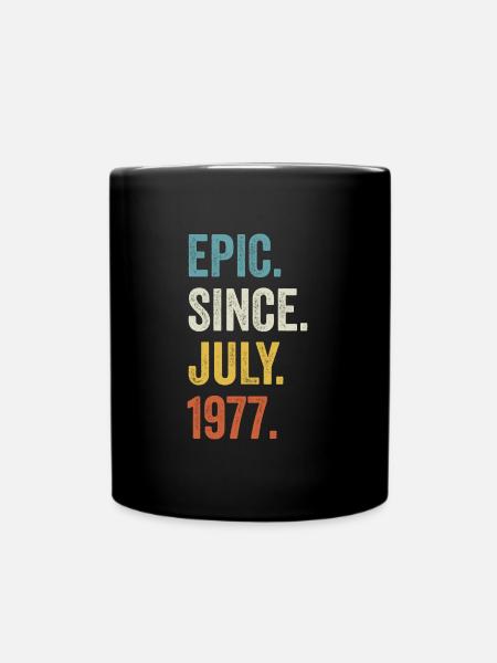 45 Years Old Epic Since July 1977 45th Birthday - Full Colour Mug - black