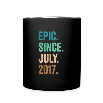 5 Years Old Epic Since July 2017 5th Birthday - Full Colour Mug - black - Front