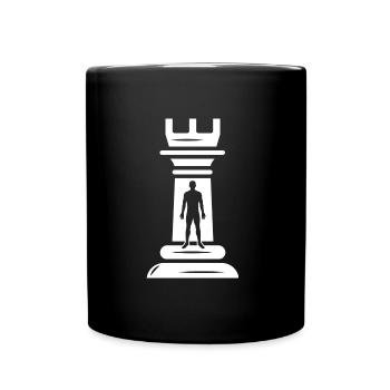 checkmate chessboard chessboard chess piece - Full Colour Mug - black - Front