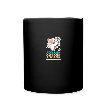 Adriana First Name Gift Sweet Unicorn - Full Colour Mug - black - Front