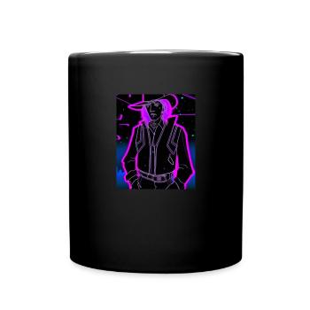 Goth Synthwave Outrun Goth Cowboy - Mug uni - noir - Devant