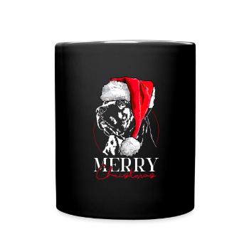 Santa TOSA INU Joyeux Noël Chiens Wilsigns - Mug uni - noir - Devant