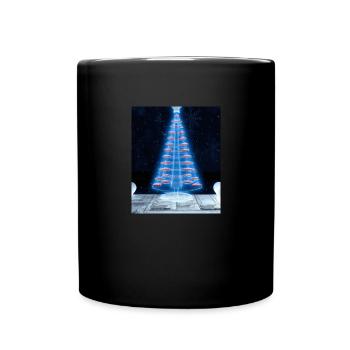 Weihnachten Weihnachtsbaum Schematic Blaupause - Tasse einfarbig - Schwarz - Vorne
