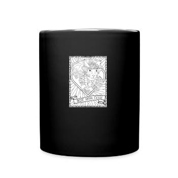 Beste Mum Ever Vintage Fantasy Kaninchen Muttertag - Tasse einfarbig - Schwarz - Vorne