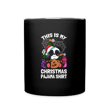 Santa Panda This Is My Christmas Pajama - Full Colour Mug - black - Front