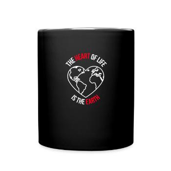 Le cœur de la vie est la terre (blanc) - Mug uni - noir - Devant