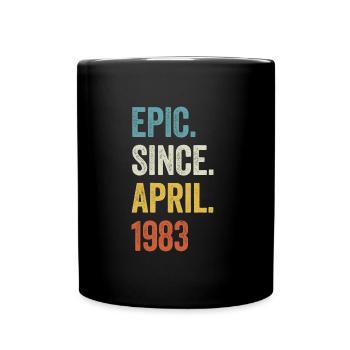 40 Years Epic Since April 1983 40th Birthday - Full Colour Mug - black - Front