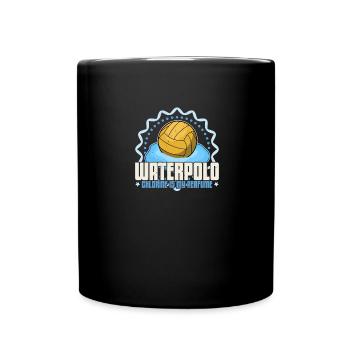 Wasserball Wassersport Wasserballer Team Spruch - Tasse einfarbig - Schwarz - Vorne