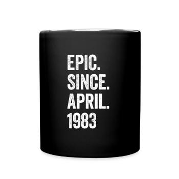 40 Years Epic Since April 1983 40th Birthday - Full Colour Mug - black - Front