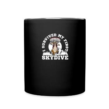 Catdiver Skydiver Skydiving paraglider flying - Tasse einfarbig - Schwarz - Vorne