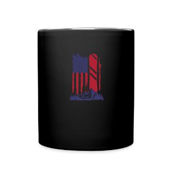 Snowboard Snowboarding reptile snow skiing - Tasse einfarbig - Schwarz - Vorne