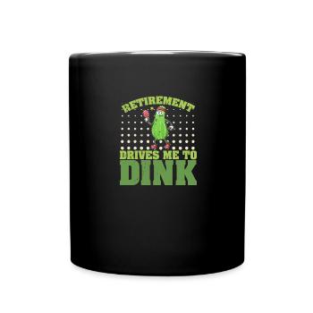 Pickelball Gurke Pickle Schläger Geschenk - Tasse einfarbig - Schwarz - Vorne
