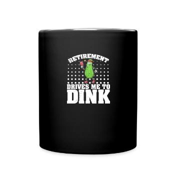 Pickelball Gurke Pickle Schläger Geschenk - Tasse einfarbig - Schwarz - Vorne