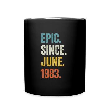 40 Years Old Epic Since June 1983 40th Birthday - Full Colour Mug - black - Front