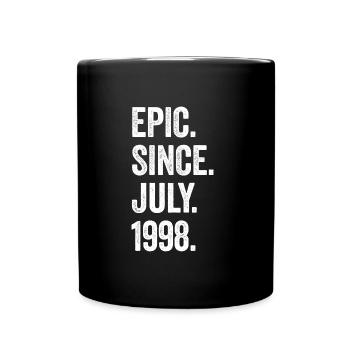 25 Years Old Epic Since July 1998 25th Birthday - Full Colour Mug - black - Front