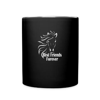 Pferd - Tasse einfarbig - Schwarz - Vorne
