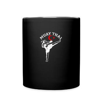 Muay Thai türkiye flag - Tasse einfarbig - Schwarz - Vorne