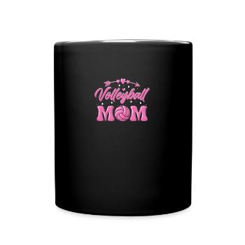 Beach volleyball mother volleyball court volleyball - Full Colour Mug - black - Front