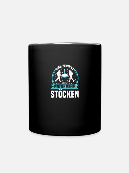 Curling Bavarian curler - Full Colour Mug - black
