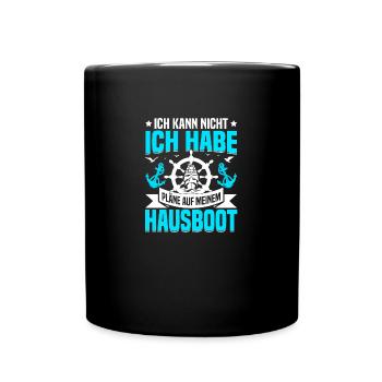 Permis de péniche pour capitaine de péniche - Mug uni - noir - Devant