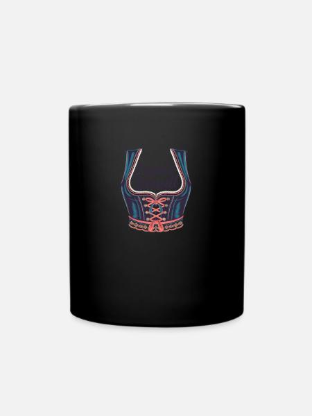 Ersatz Dirndl Bierzelt - Tasse einfarbig - Schwarz