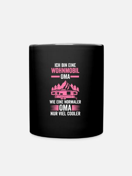 Camper Camping Wohnmobil Geschenk - Tasse einfarbig - Schwarz