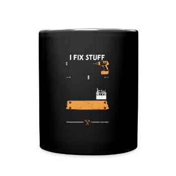 I Fix Stuff - Handyman - Tasse einfarbig - Schwarz - Vorne
