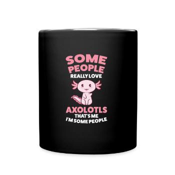 Axolotl Axolotl Tiergeschenk - Tasse einfarbig - Schwarz - Vorne