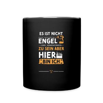 Es Ist Nicht Leicht Gleichzeitig... - Tasse einfarbig - Schwarz - Vorne