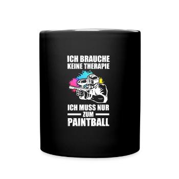 Paintball Sport Paintballer Geschenk - Tasse einfarbig - Schwarz - Vorne