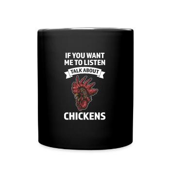 Hühnerhaltung Tierhaltung Geschenk - Tasse einfarbig - Schwarz - Vorne